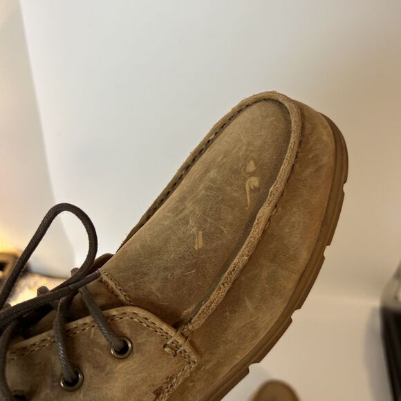 Roan Mens Gunnison Shoes Size 9.5 Leather Lace-up Brown Ankle